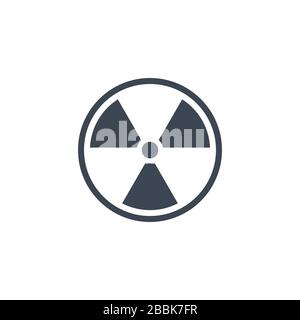 Radioactive related vector glyph icon. Stock Vector