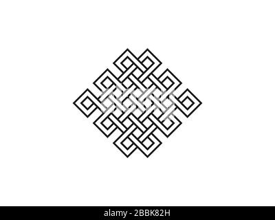 Endless knot, symbolism icon. Vector illustration, flat design Stock ...