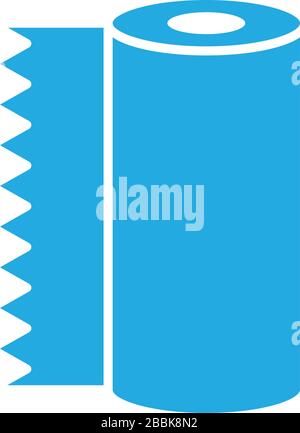 absorbent towels roll line style icon Stock Vector