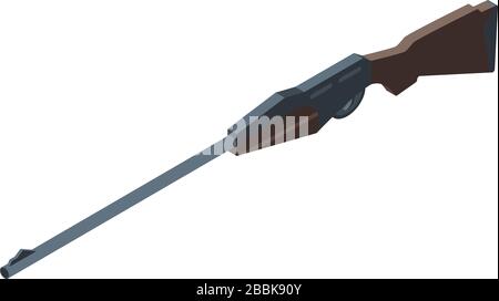 Vintage hunting rifle icon, isometric style Stock Vector