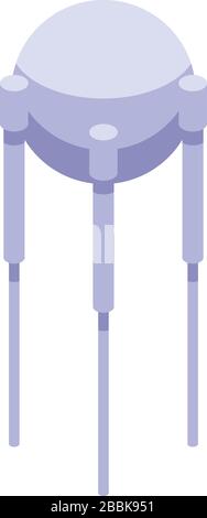 Research satellite icon, isometric style Stock Vector