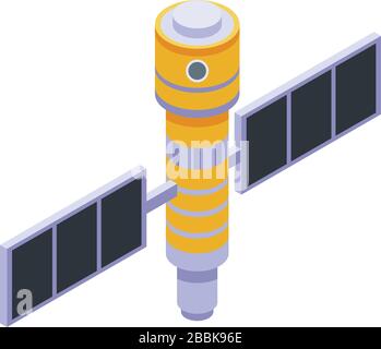 Orbital station icon, isometric style Stock Vector