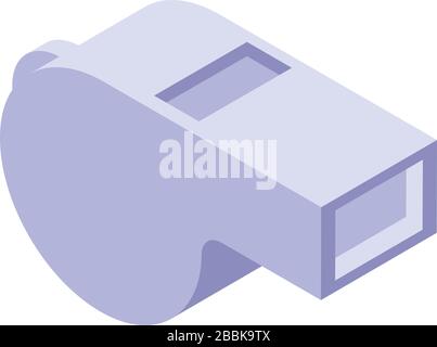 Sport whistle icon, isometric style Stock Vector