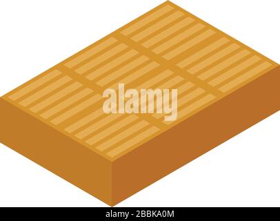 Toffee bar icon, isometric style Stock Vector