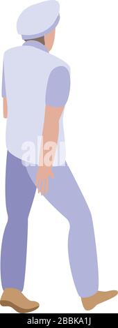 Ship captain icon, isometric style Stock Vector