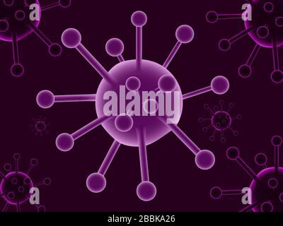 Many microbiology infection backgound Stock Vector