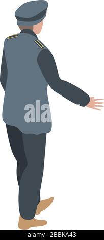 Sailor man icon, isometric style Stock Vector