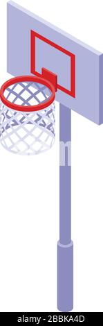 Basketball panel icon, isometric style Stock Vector