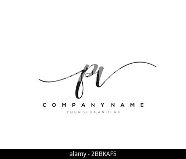 PV Initial Letter handwriting logo hand drawn template vector, logo for beauty, cosmetics, wedding, fashion and business Stock Vector