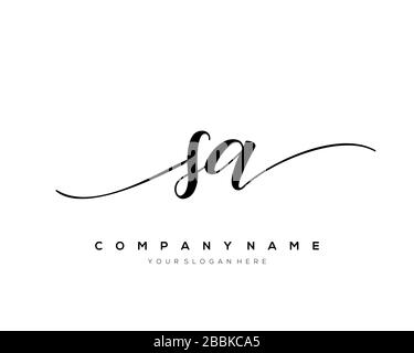SA Initial Letter handwriting logo hand drawn template vector, logo for beauty, cosmetics, wedding, fashion and business Stock Vector