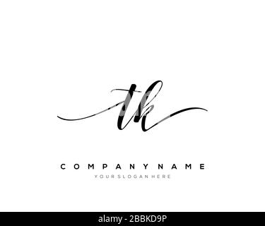 TK Initial Letter handwriting logo hand drawn template vector, logo for beauty, cosmetics, wedding, fashion and business Stock Vector