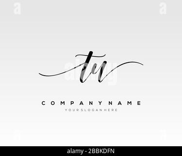 TU Initial Letter handwriting logo hand drawn template vector, logo for beauty, cosmetics, wedding, fashion and business Stock Vector
