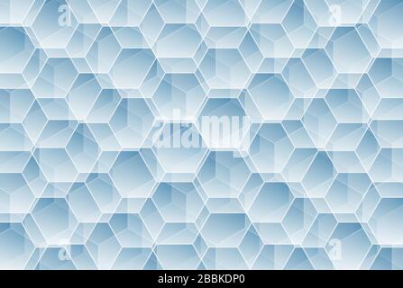 Light blue modern hexagons texture. Abstract hexagonal background. Stylish and creative pattern background design Stock Vector