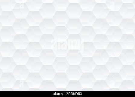 Abstract white hexagons texture. Abstract light hexagonal background. Stylish and creative pattern background design Stock Vector