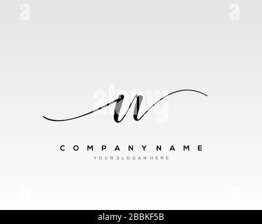 VV Initial Letter handwriting logo hand drawn template vector, logo for beauty, cosmetics, wedding, fashion and business Stock Vector