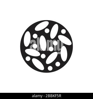 bacterial microscope symbol logo vector Stock Vector