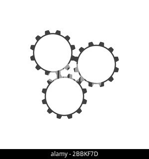 cog wheels circle linked symbol vector Stock Vector