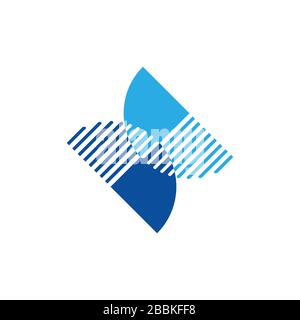 letter dd linked geometric stripes logo Stock Vector