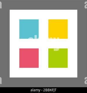 square colorful window simple geometric design vector Stock Vector