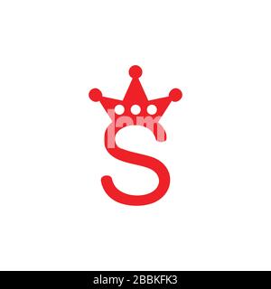 letter s crown simple geometric logo Stock Vector