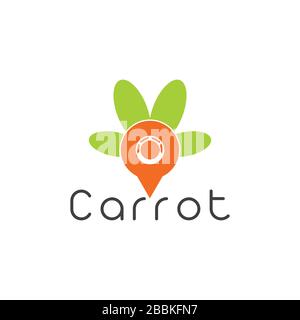 abstract carrot cute symbol logo vector Stock Vector