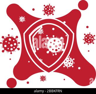 protection avoid transmission agent corona virus symbol vector Stock Vector