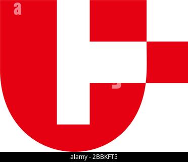 letter ut simple geometric motion design logo vector Stock Vector