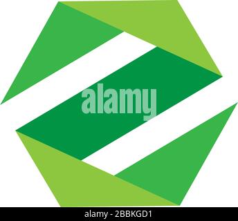 letter z hexagonal geometric gradient origami design logo vectors Stock Vector