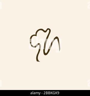 Animal Camel Logo Design Template Stock Vector