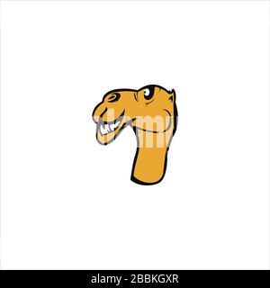 Animal Camel Logo Design Template Stock Vector