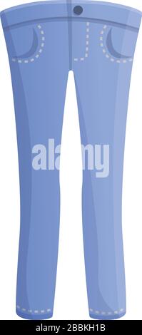 Fabric jeans icon. Cartoon of fabric jeans vector icon for web design isolated on white background Stock Vector