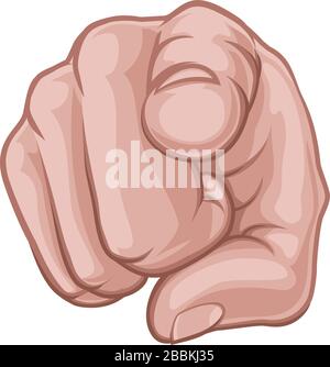 Hand Pointing At Viewer Wants Needs You Gesture Stock Vector