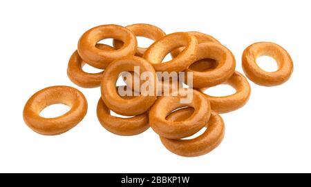 Russian bagels isolated on white background with clipping path Stock Photo