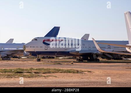 A former British Airways 747-400 is seen scrapped at Southern