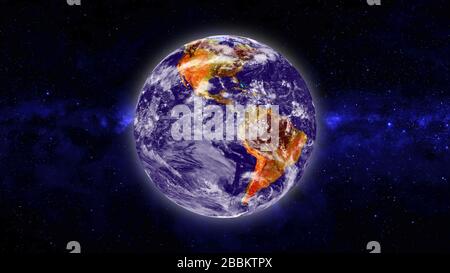 Planet earth. A shot from outer space. Realistic 3D rendering Stock Photo