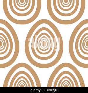 Easter golden painted eggs seamless art pattern Stock Vector