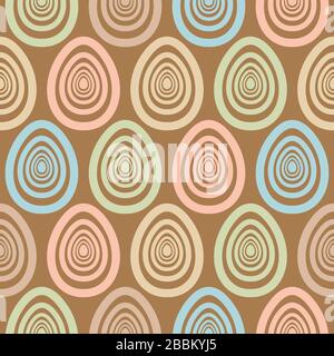 Easter golden painted eggs seamless art pattern Stock Vector