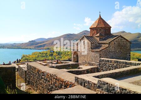 Sevanavank Monastery Complex on a Peninsula at the Northwestern Shore of Lake Sevan in Armenia