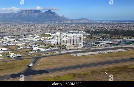 Aerial photo of Cape Town International Airport Stock Photo