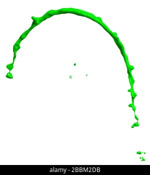 splendid green paint splash isolated on white background Stock Photo