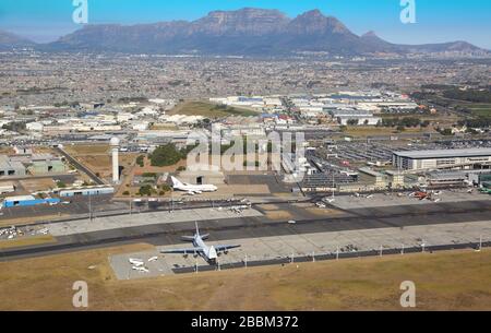 Aerial photo of Cape Town International Airport Stock Photo