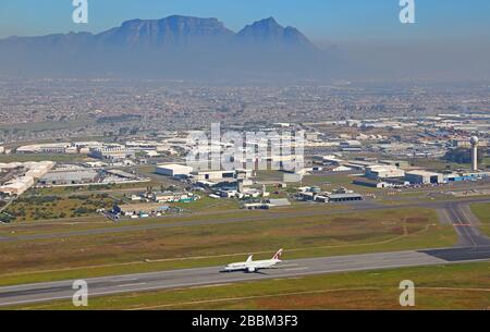 Aerial photo of Cape Town International Airport Stock Photo