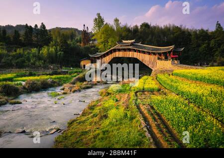 Countryside landscape of China's traditional and historic village Stock Photo