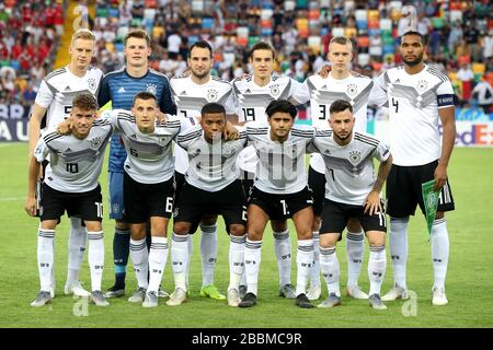 Germany U21 team line up ahead of the match Stock Photo