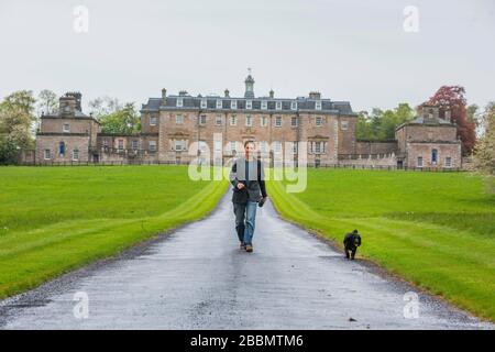 Marchmont House Scottish Borders with Hugo Burge (owner) Stock Photo