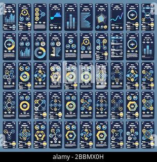 Infographic elements - bar and line graphs, process, steps, options ...