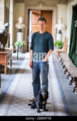 Marchmont House Scottish Borders with Hugo Burge (owner) Stock Photo