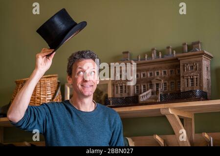 Marchmont House Scottish Borders with Hugo Burge (owner) Stock Photo