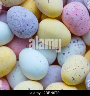 Mini eggs for Easter 2020. Towcester, Northamptonshire, England Stock Photo