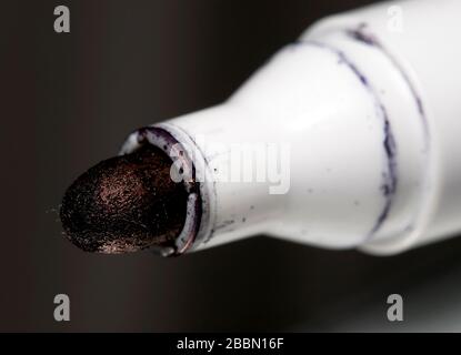 Marker tip closeup view, on white background Stock Photo